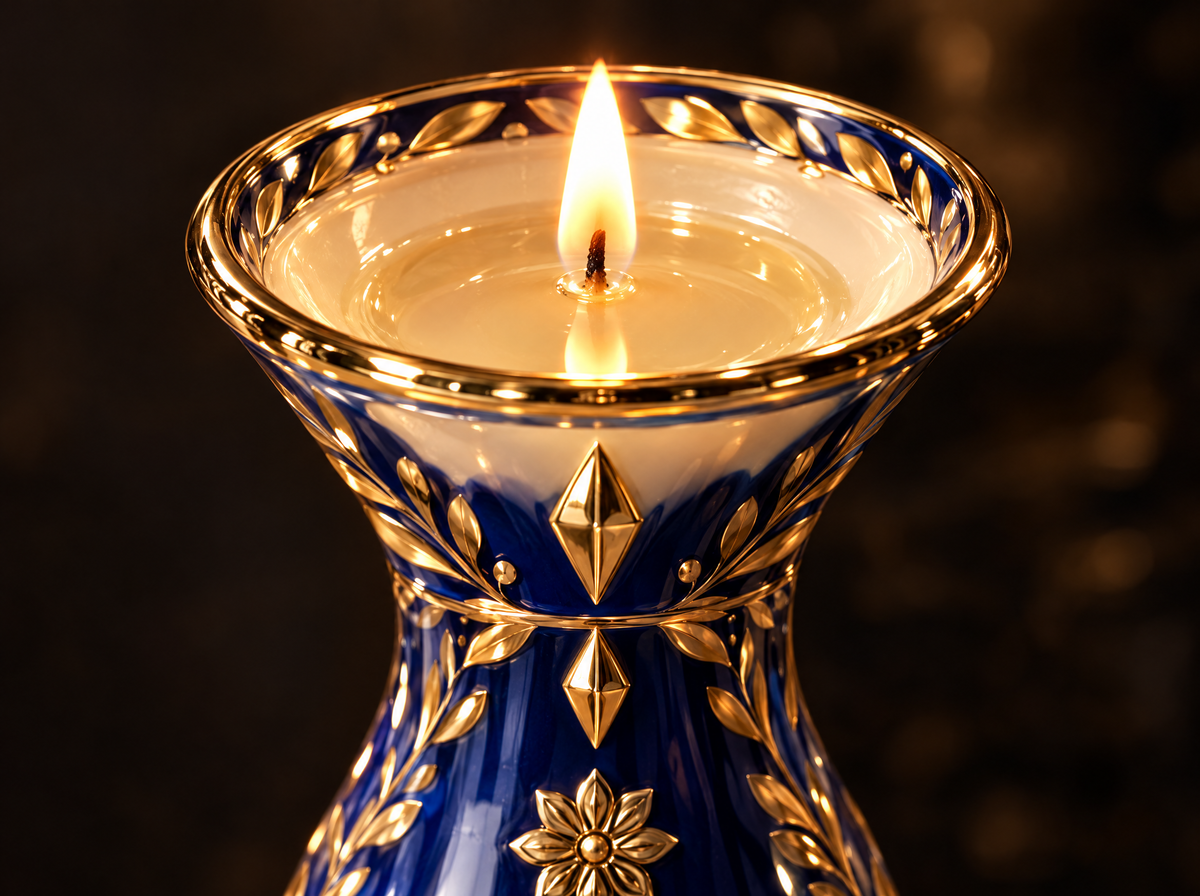 Vanilla Amber — Grand Pedestal — Close up detail photograph for a luxury