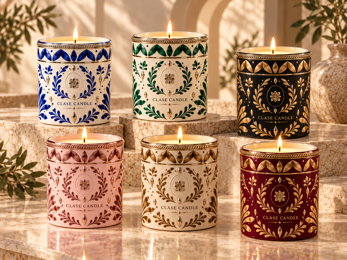Mediterranean Fig — Grand Pedestal — Luxurious Mediterranean Candle Display 1