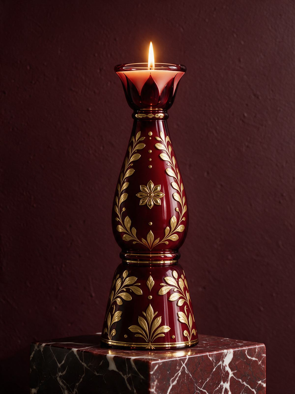 Bois de Cheminée — Tall Bottle — Bordeaux & Or (1)