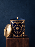 Tabac Vétiver — Classic Lidded Jar — Marine & Or (1)
