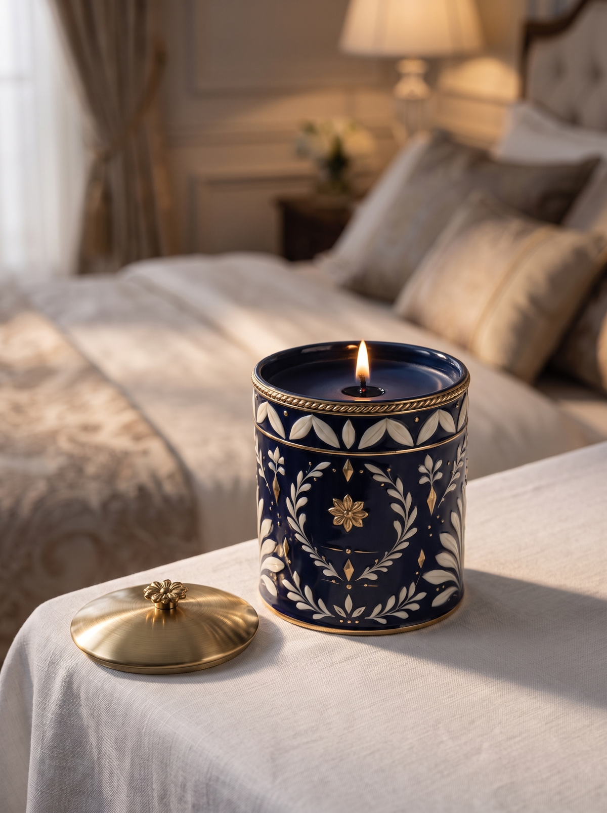 Encre Marine — Classic Lidded Jar — Marine & Blanc (3)
