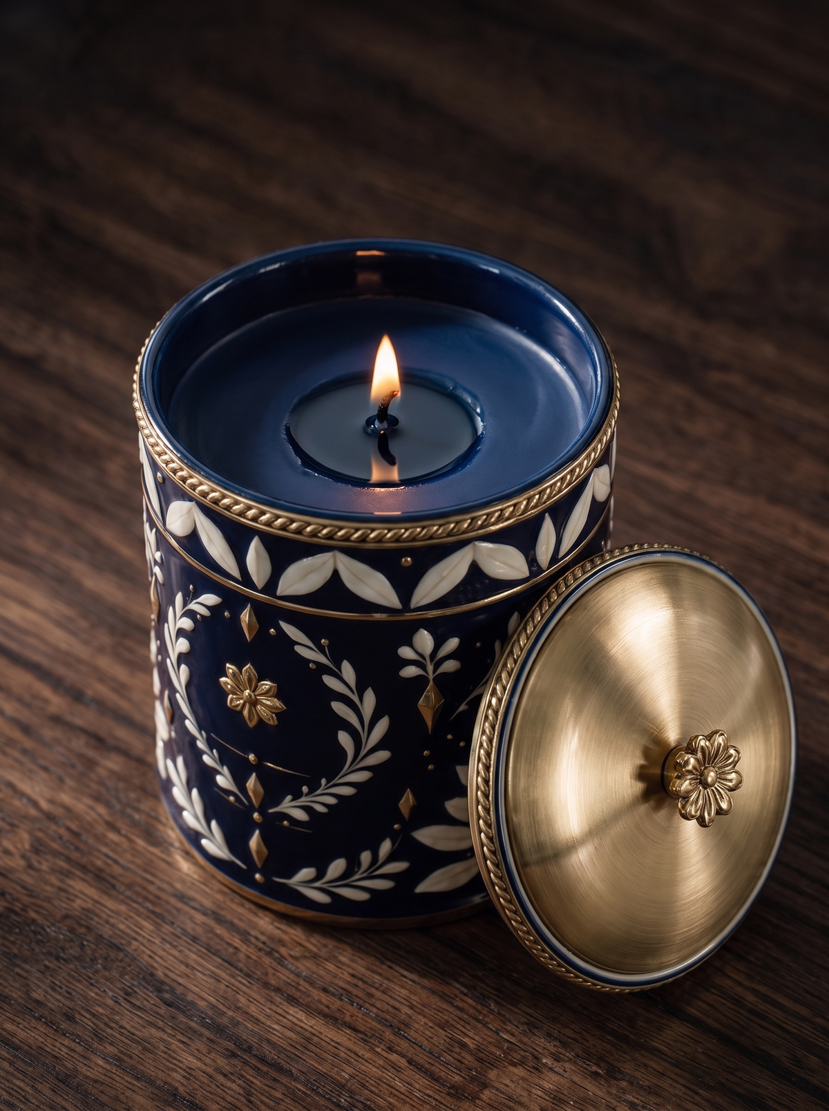 Encre Marine — Classic Lidded Jar — Marine & Blanc (4)