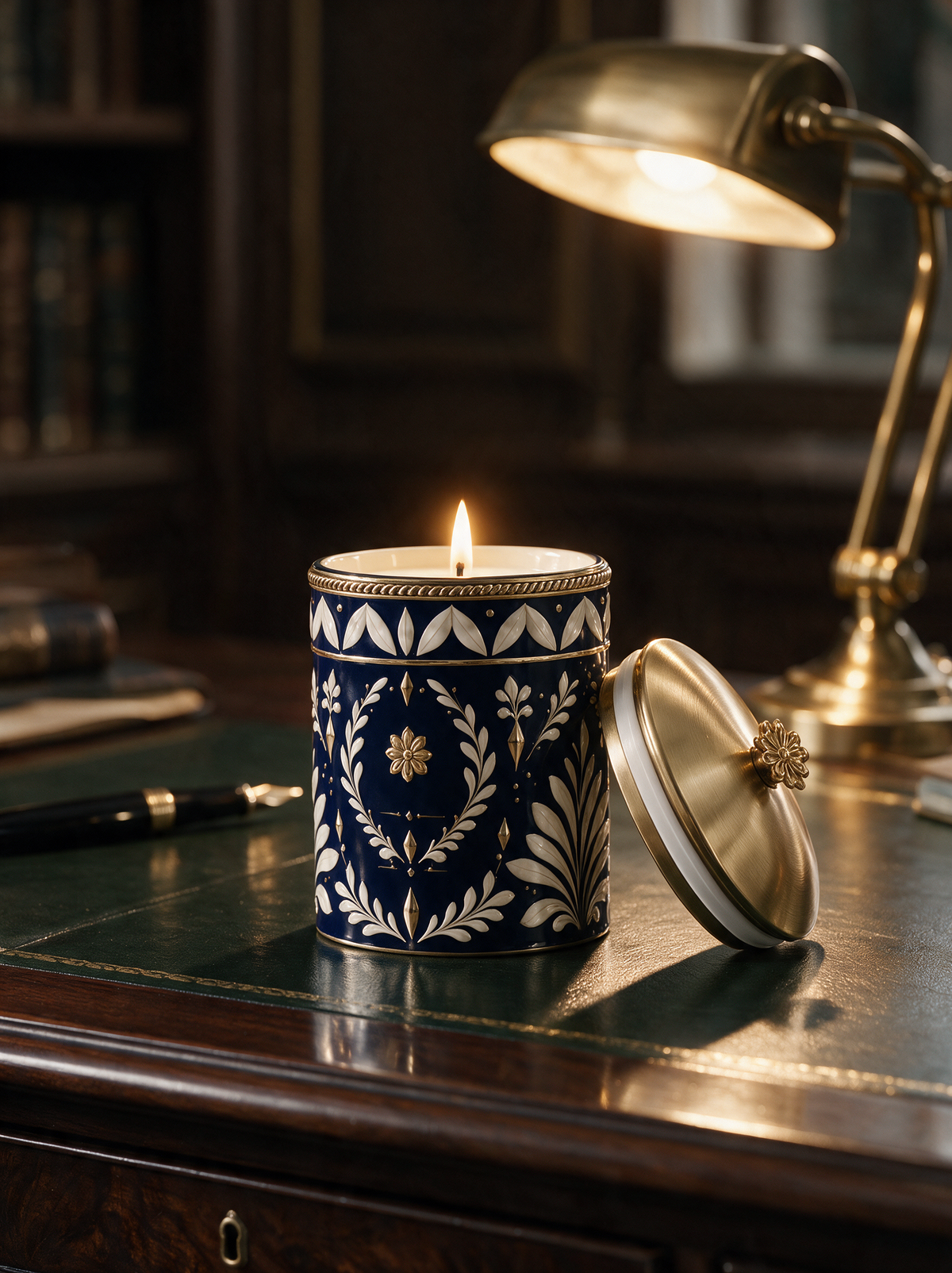 Encre Marine — Classic Lidded Jar — Marine & Blanc (5)