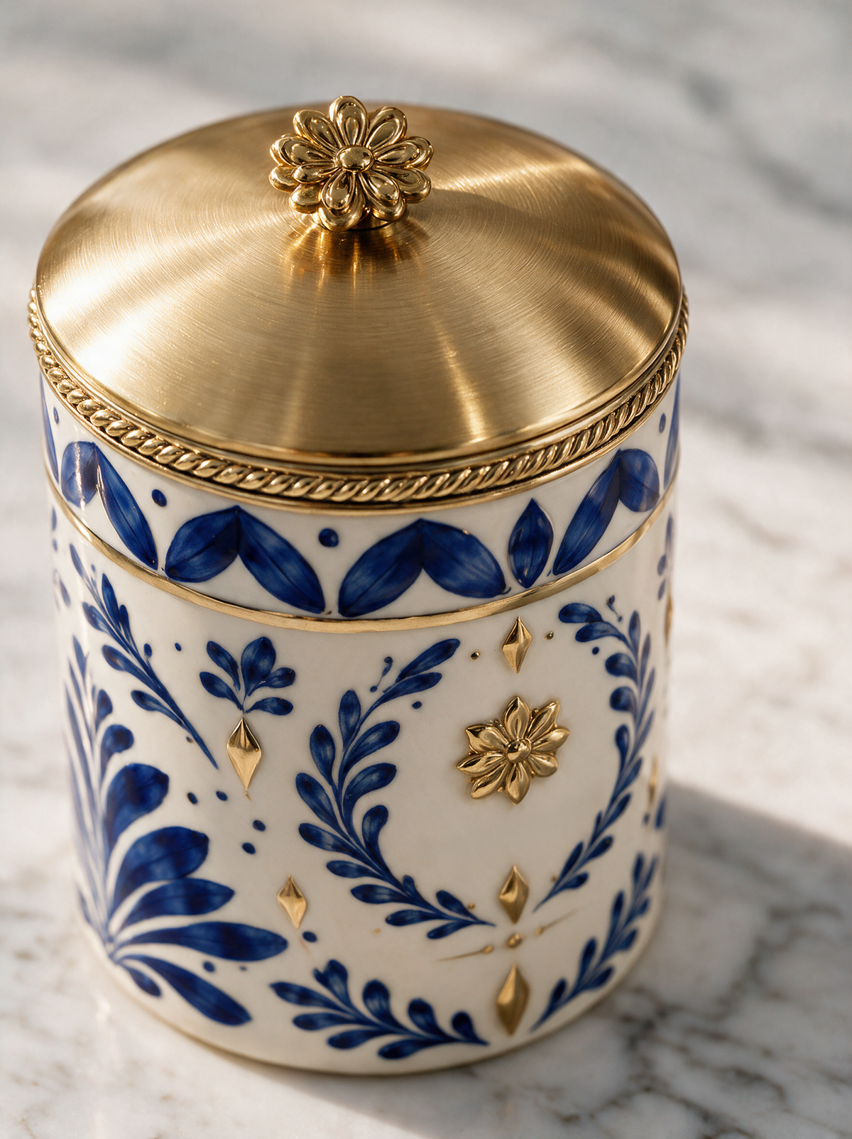 Wild Neroli — Classic Lidded Jar — Blanc & Bleu (3)
